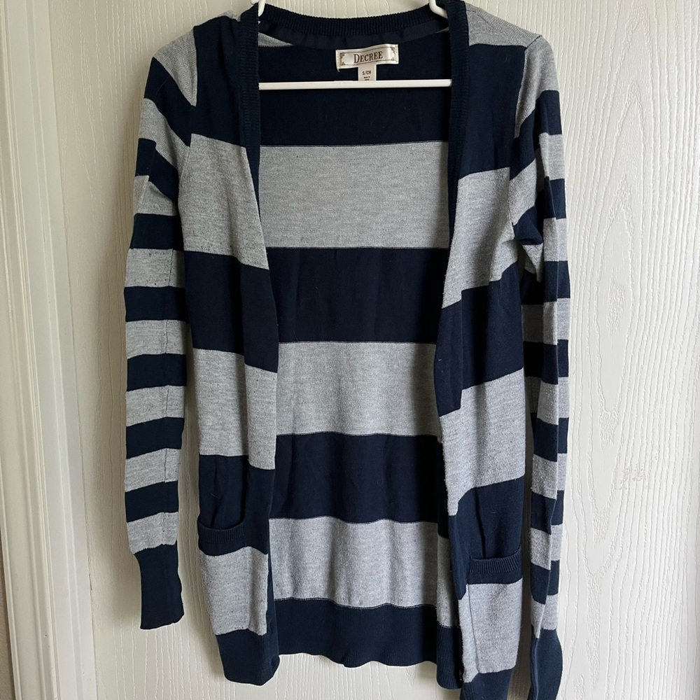Navy blue and gray cardigan!